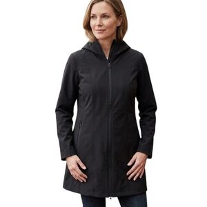 Ricki's Black Hooded Softshell Rain Jacket XXL Windbreaker Minimalist Gorpcore